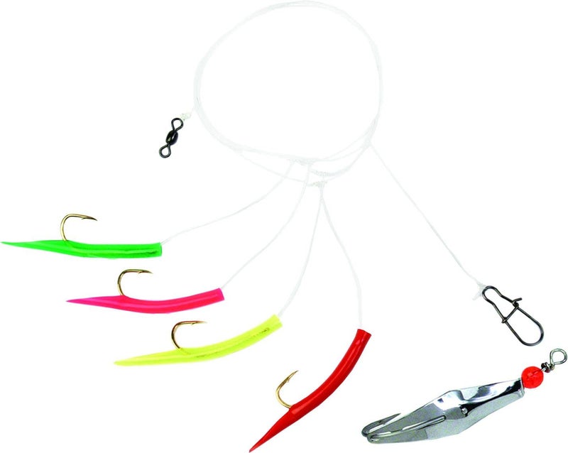 Clarkspoon | Mackerel Tree Rig, MT-00RBMS, 2-Inch Blade, Silver Finish - Spanish Mackerel, Bluefish, and More!